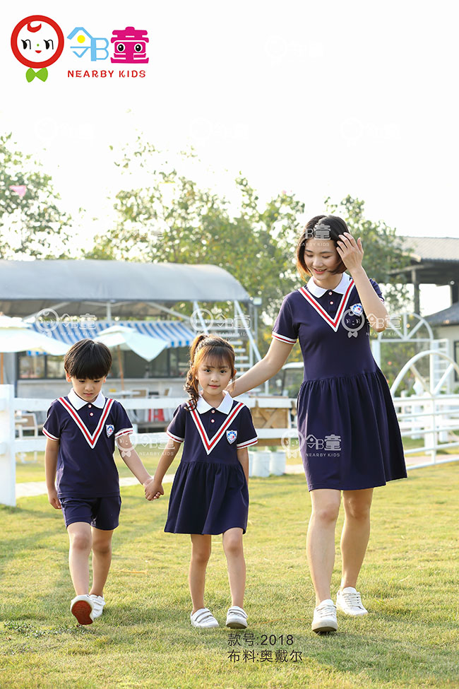 欧美幼儿园园服，最新时尚夏季礼服教师园服